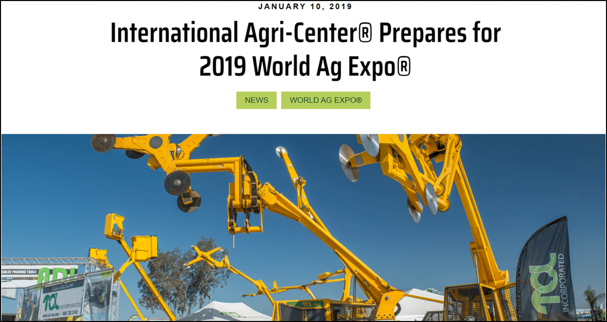 World AG EXPO Afron Developing Innovative Pruning & Hedging Solutions